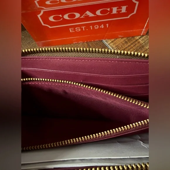 Coach Signature Zip Around Wallet (NWT) - Picture 8 of 9